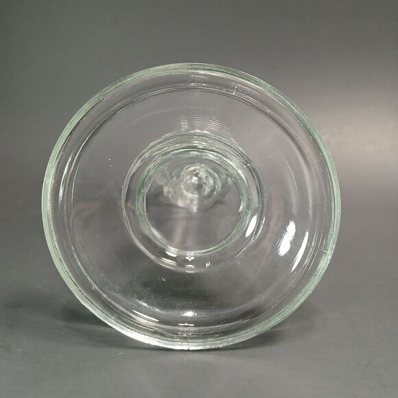 Vintage Clear Thick Glass Tapered Candle Holder / Candlestick ?Indiana Glass? - Picture 5 of 7